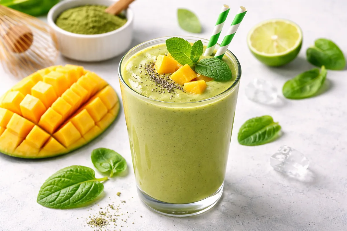 Comment préparer un smoothie matcha mangue énergisant à la maison