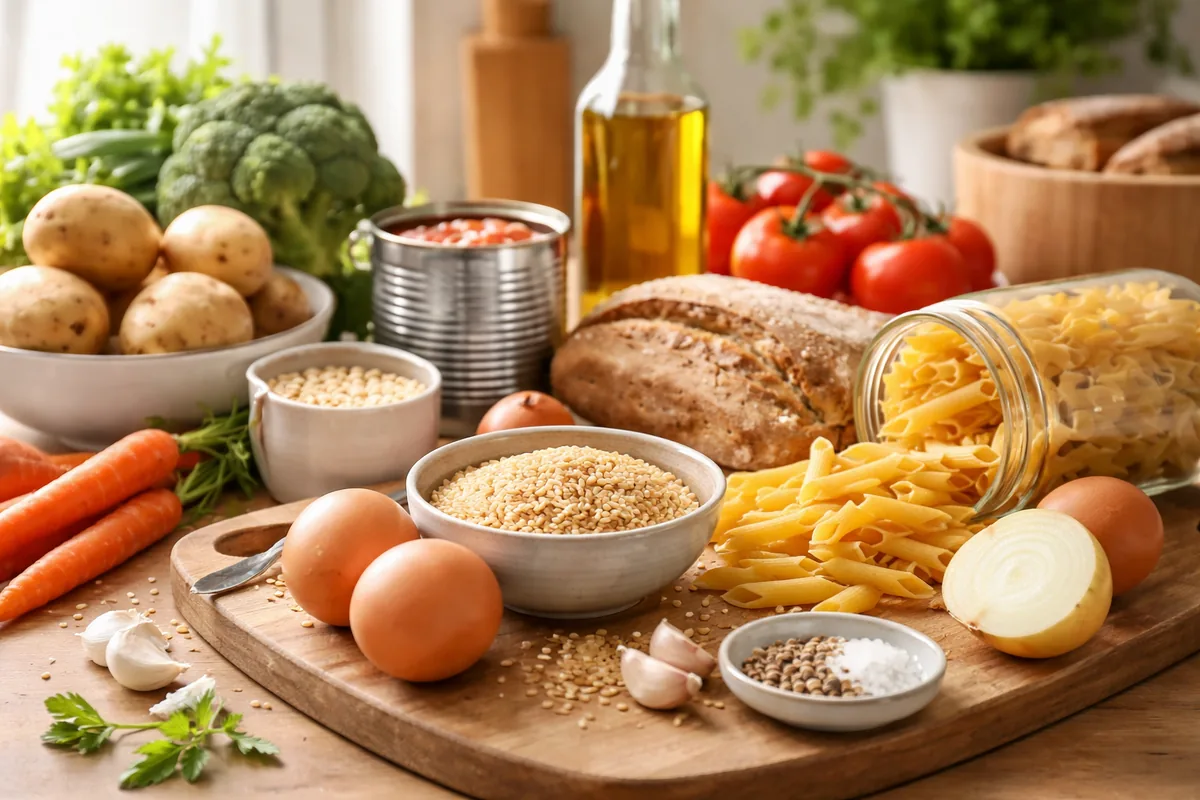 Comment préparer un repas économique avec des aliments de base